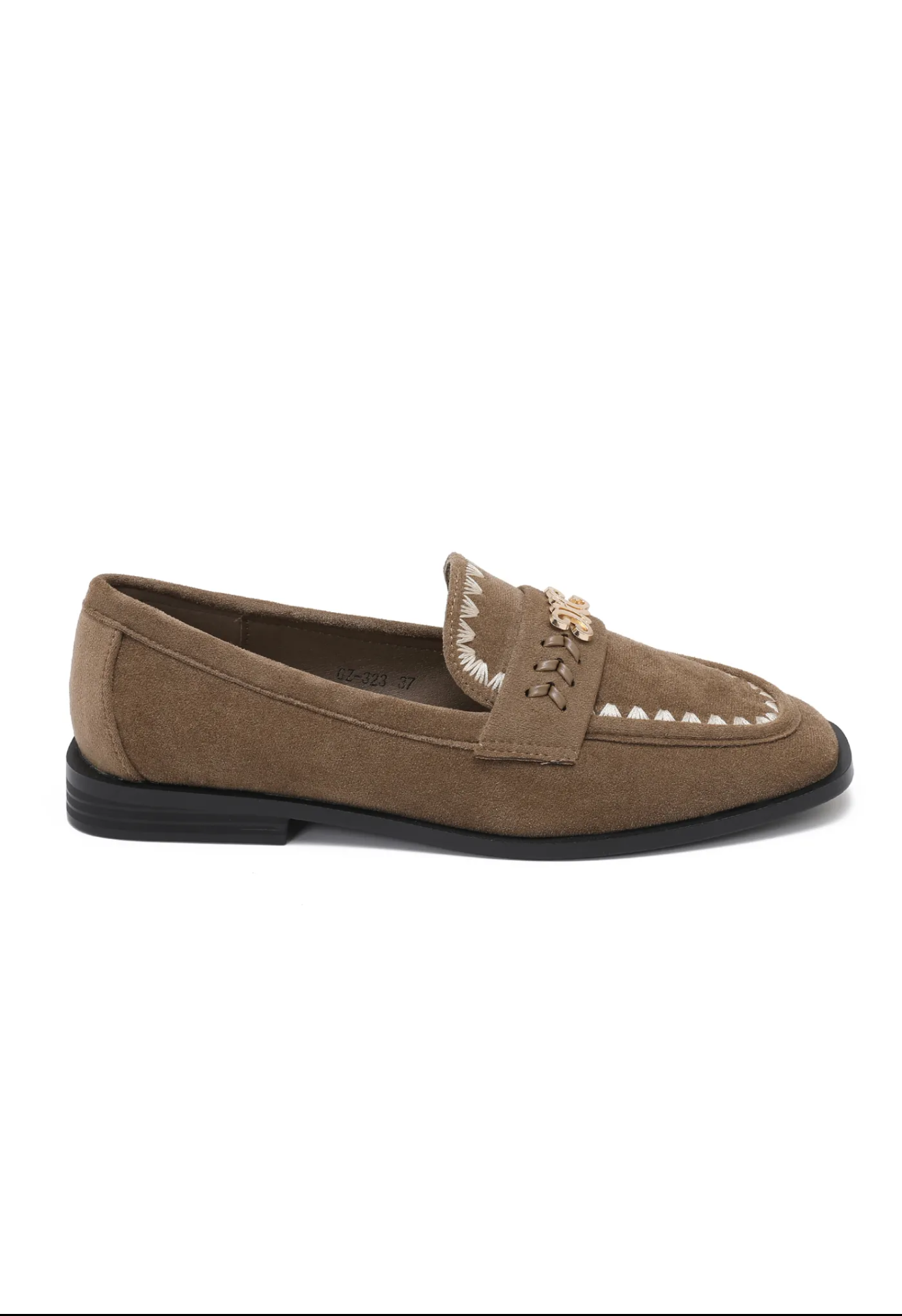 Mocassins taupe en suédine