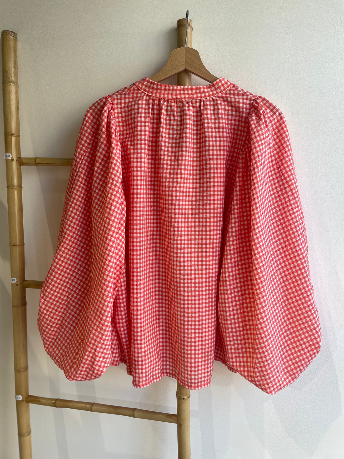 Blouse vichy manches bouffantes