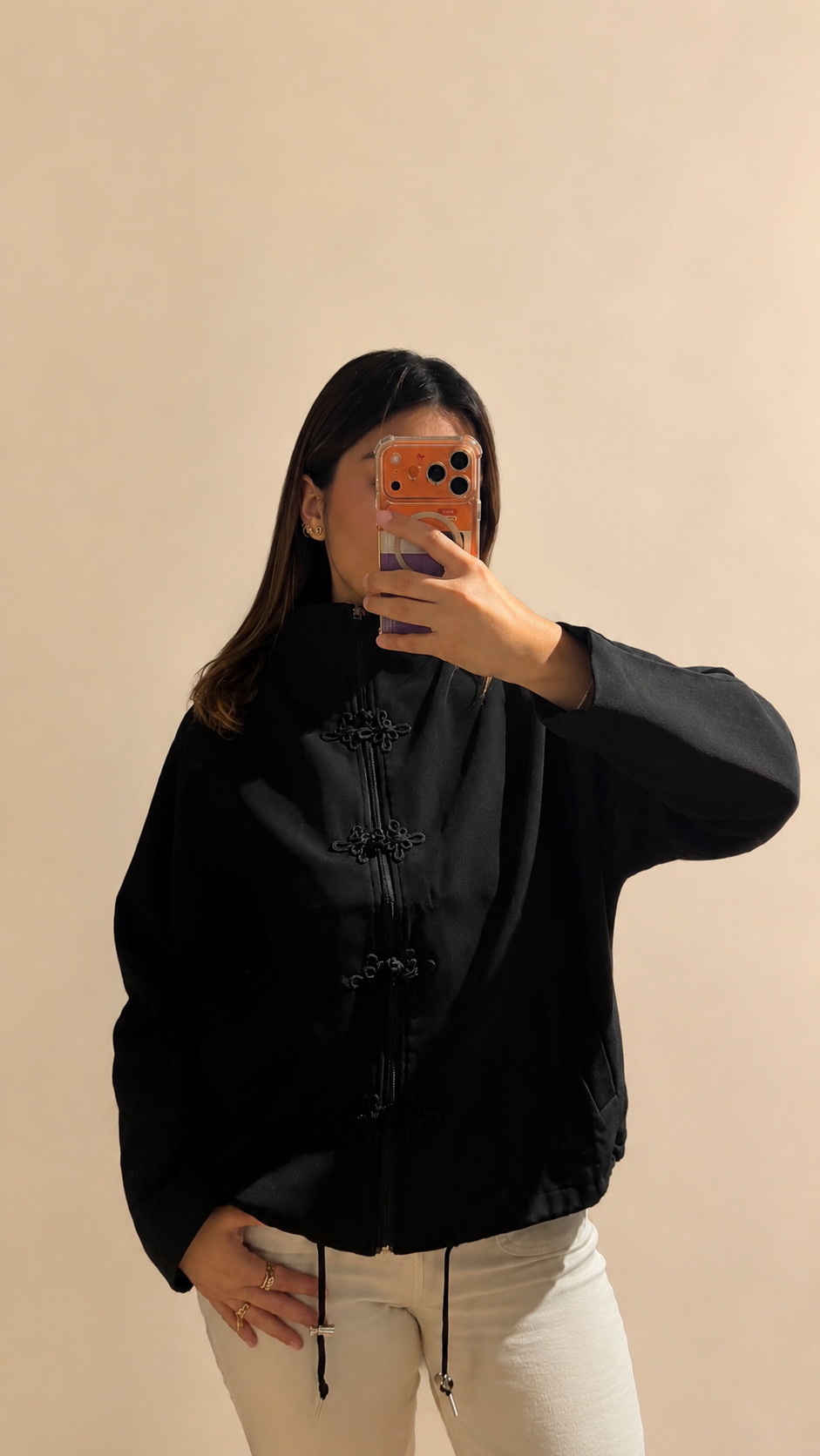 Veste à attaches style chinois