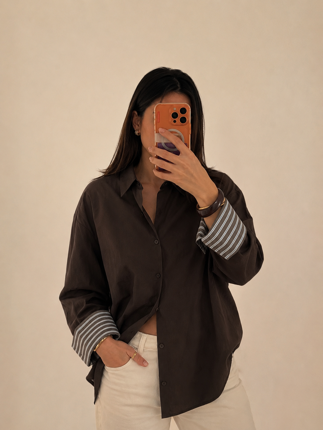 Chemise manche rayée