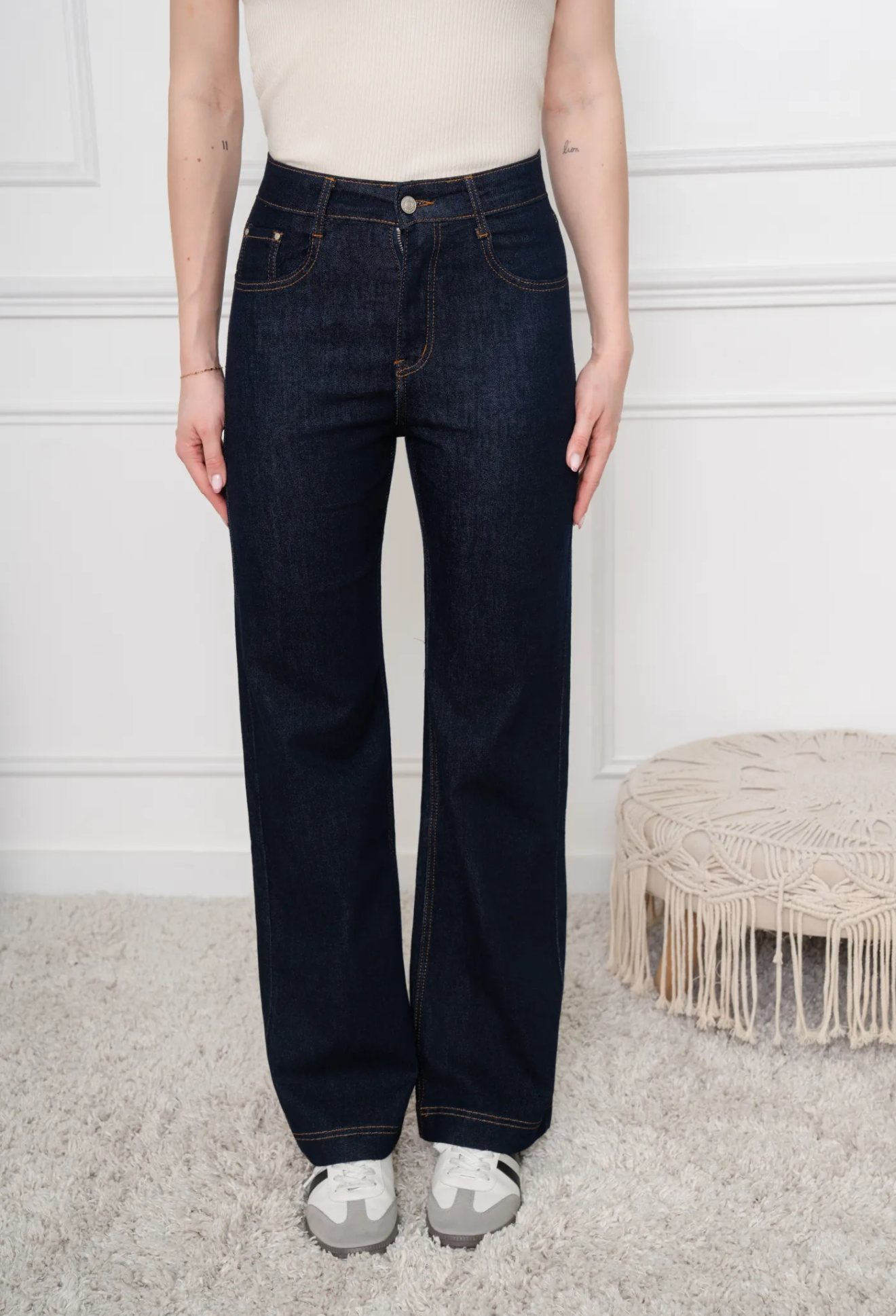 Jean wideleg brut taille haute