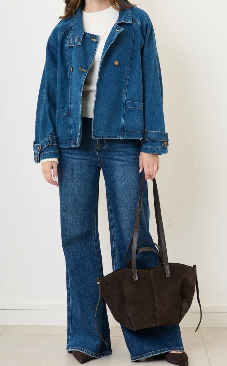 Veste en jean esprit trench