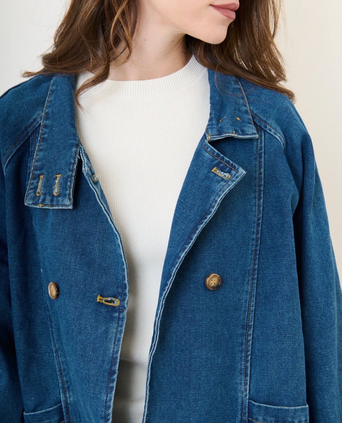 Veste en jean esprit trench