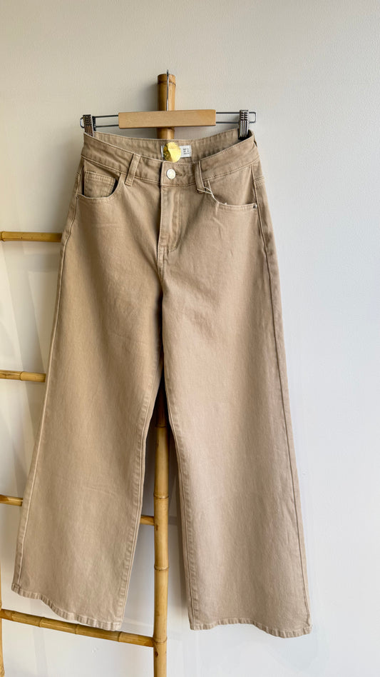 Jean wide leg taille haute