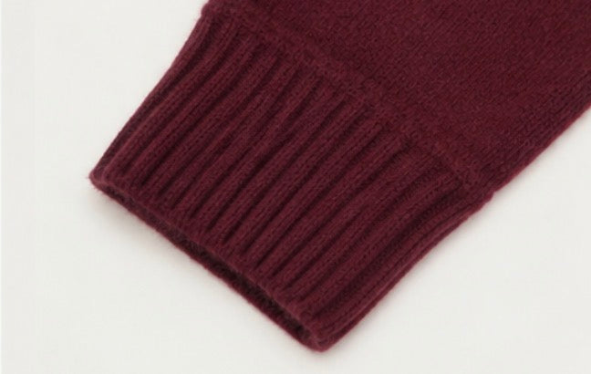 Pull en laine bordeaux