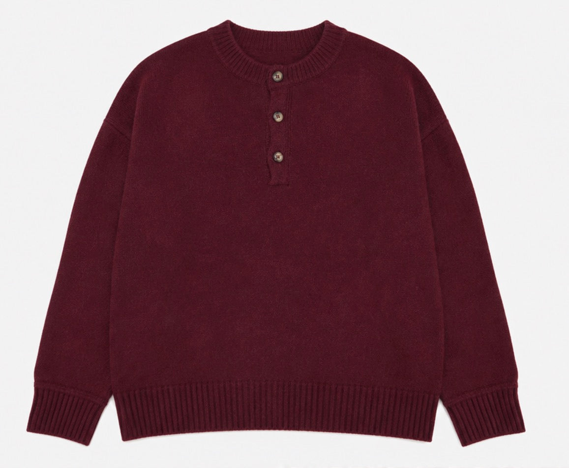 Pull en laine bordeaux