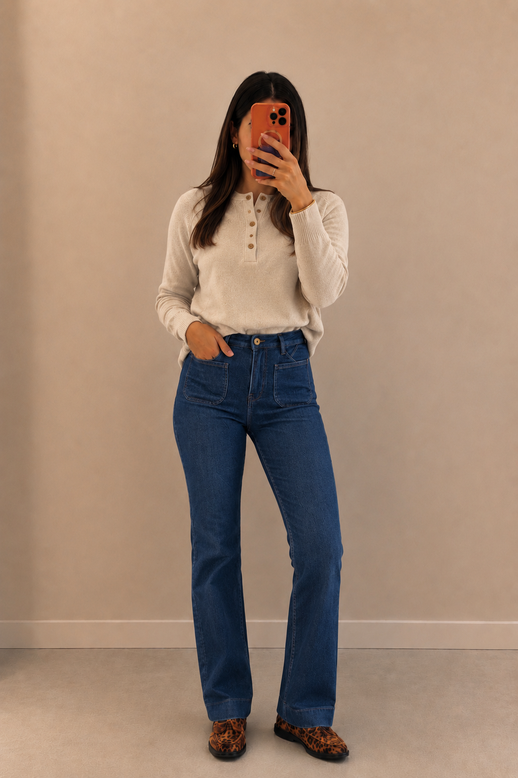 Pull en laine écru