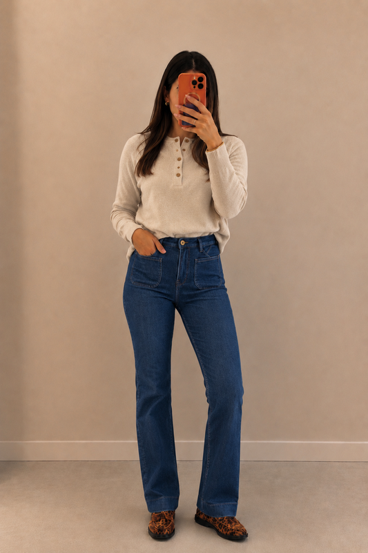 Pull en laine écru