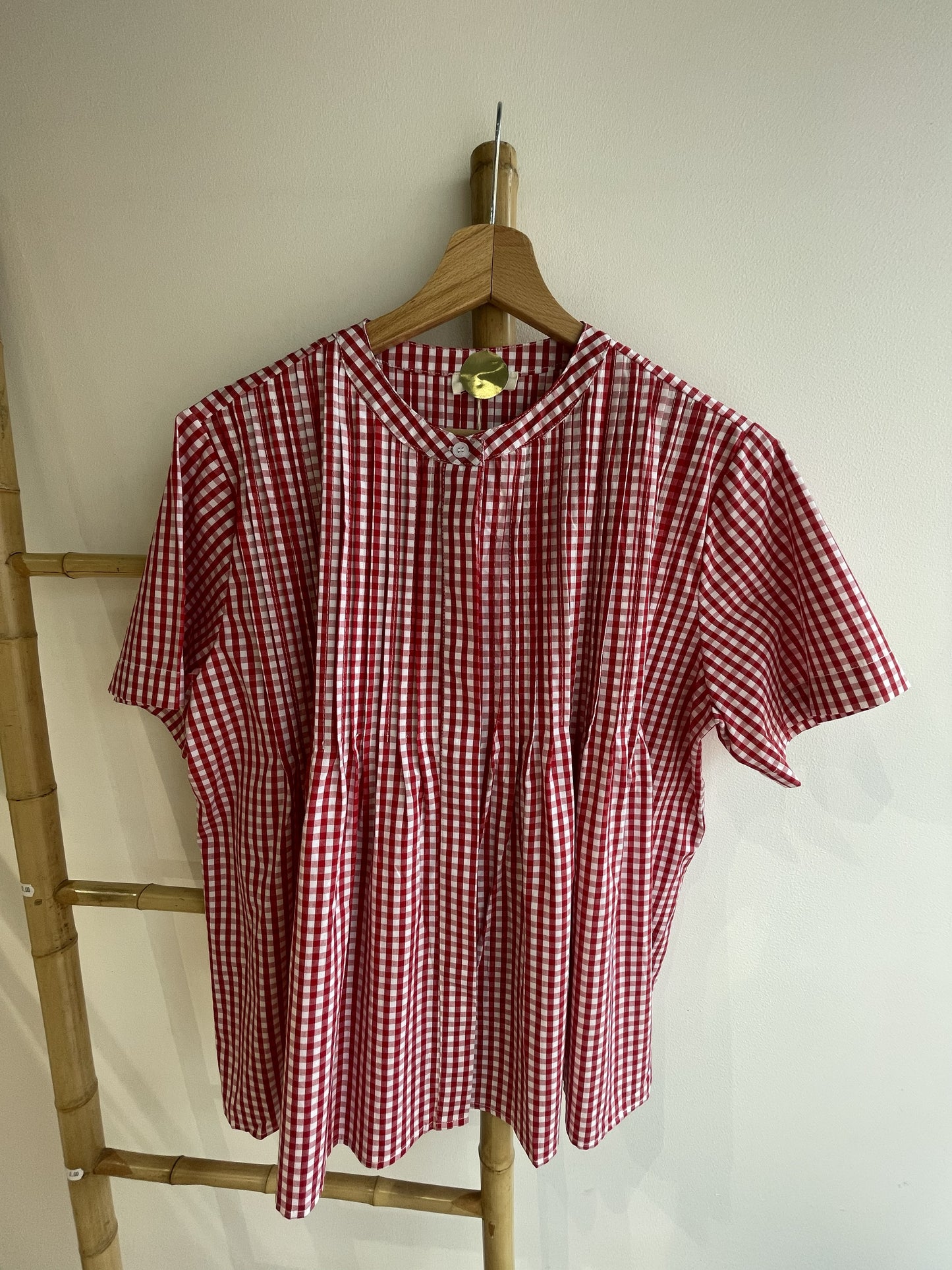 Blouse vichy rouge et blanc