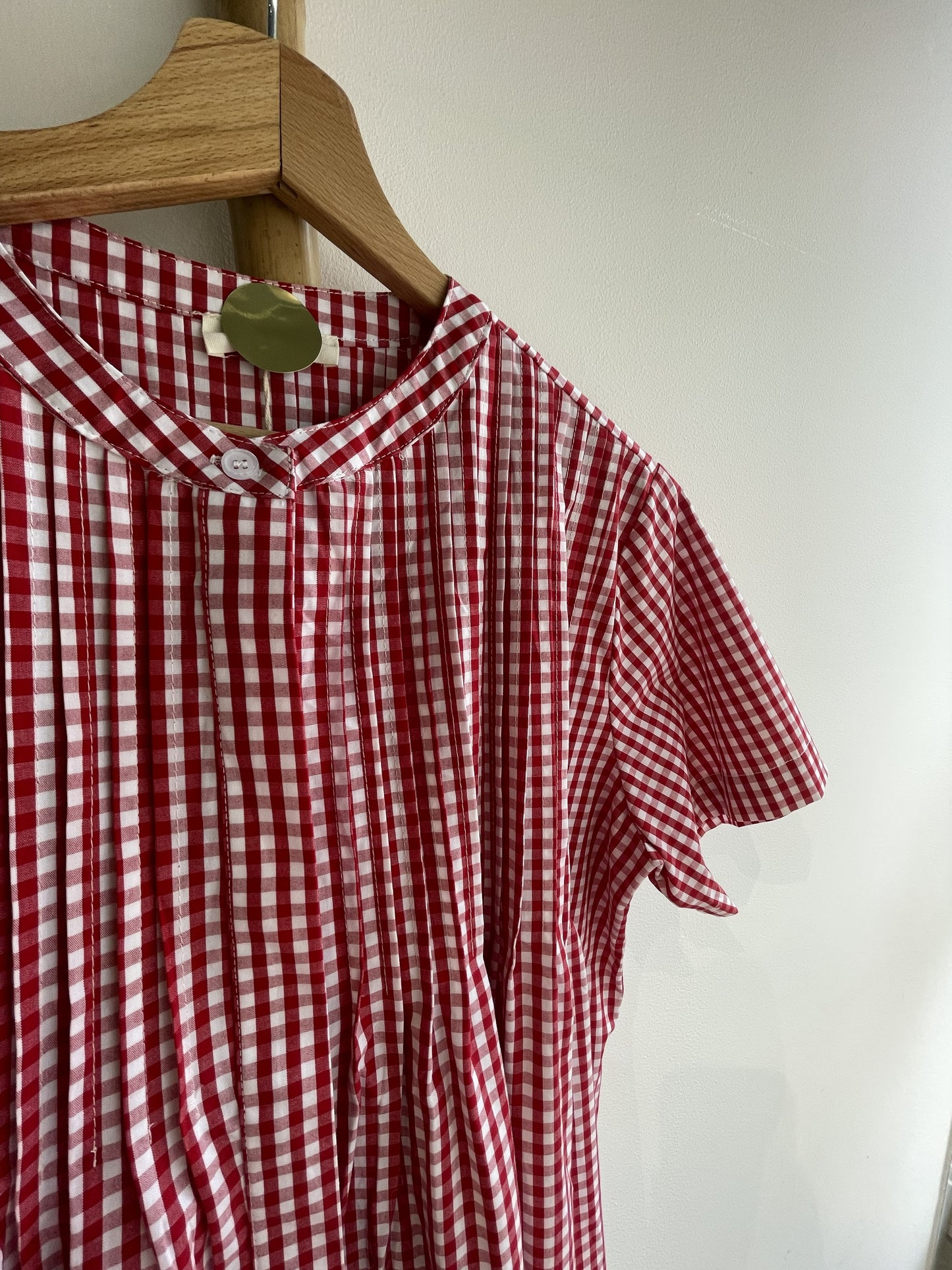Blouse vichy rouge et blanc