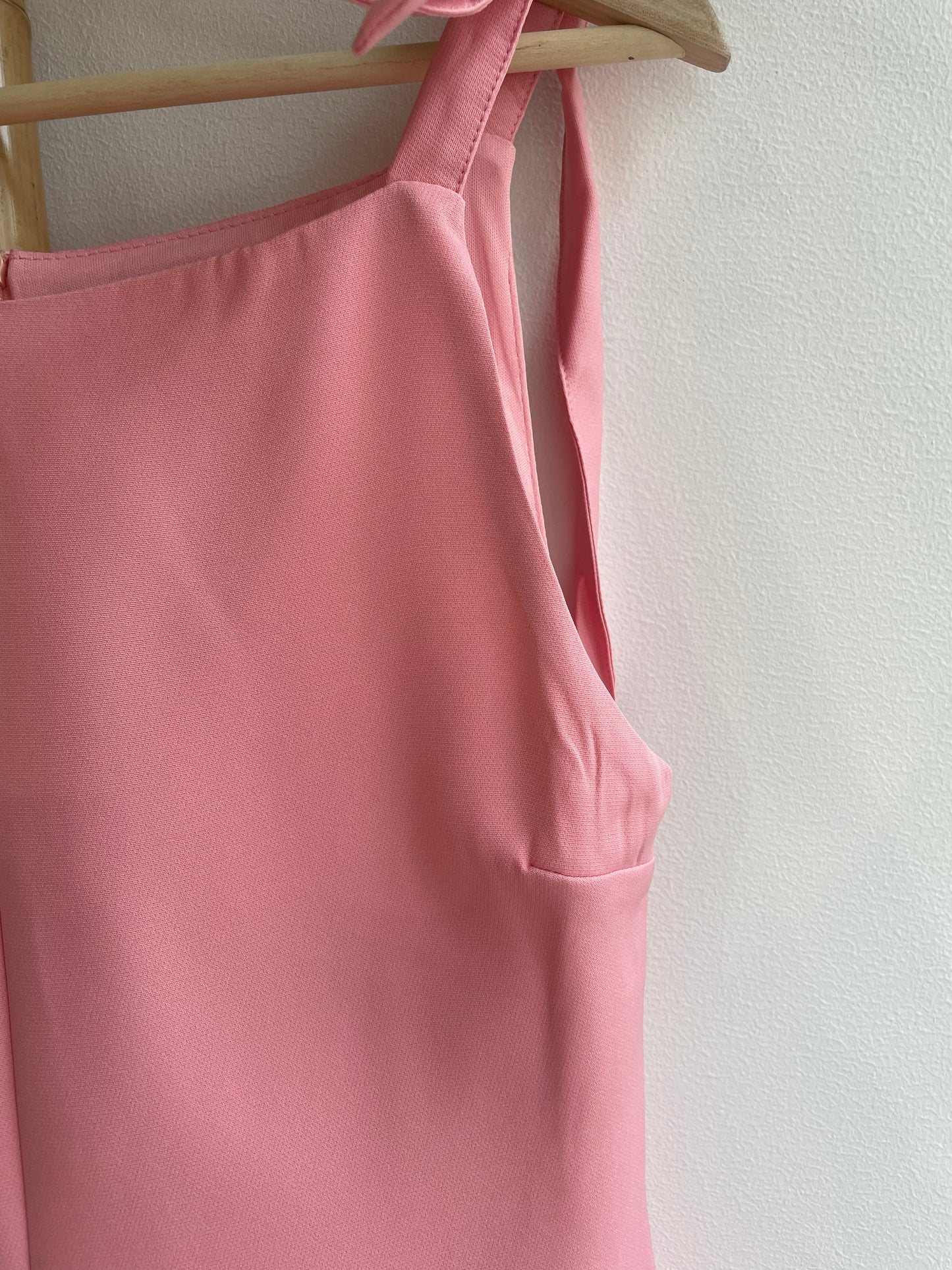 Robe fluide à nouer rose poudré