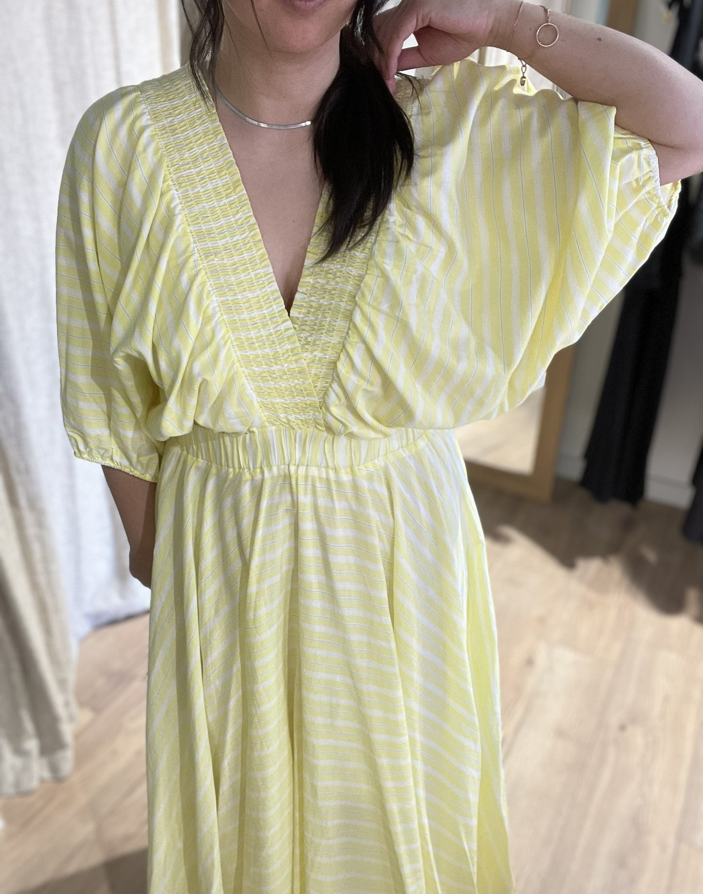 Robe fluide à rayures